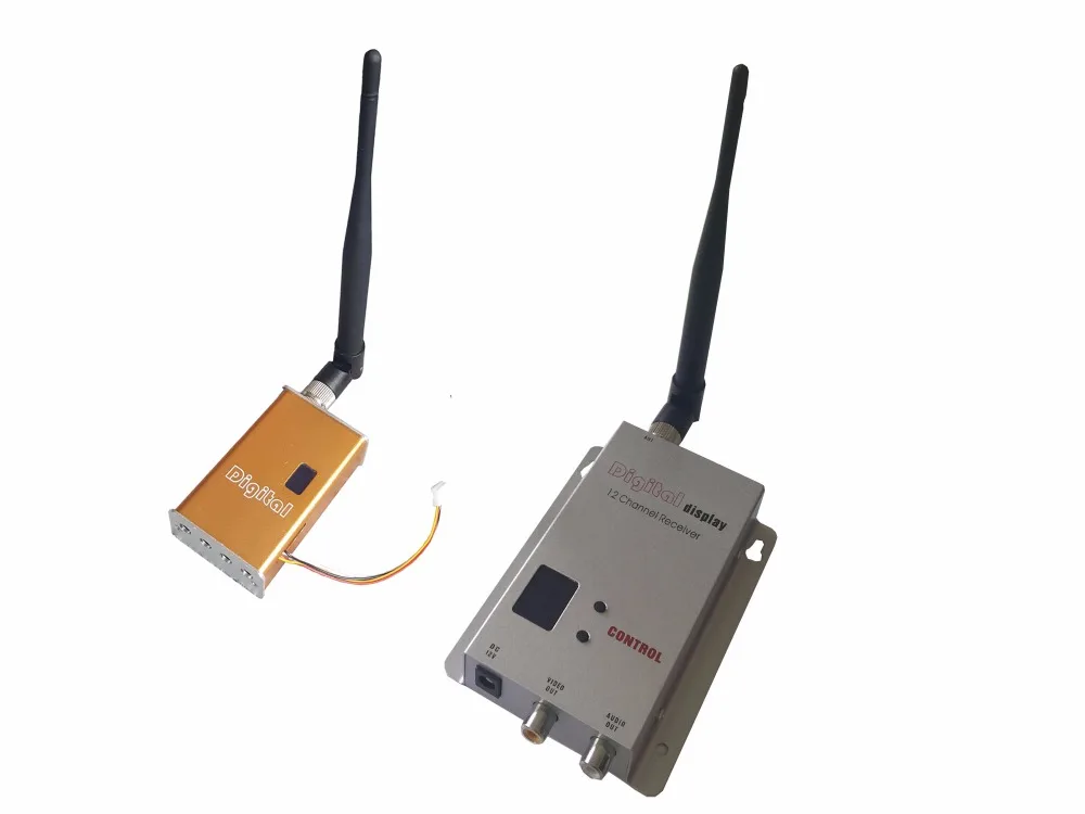 7000mW Miniature FPV Video Link 1200Mhz Audio Video Wireless Transmitter and Receiver 50km LOS Long Distance