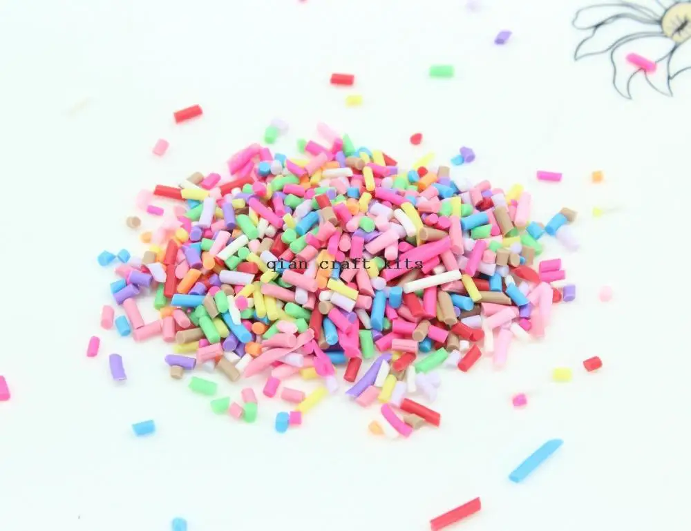 

200gram large bag of 2mm-6mm Tiny Fake Sprinkles Colorful Faux Chocolate Topping Candy Flakes Polymer Clay cab