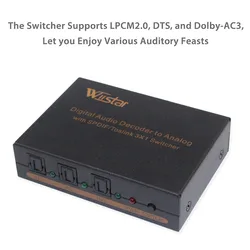 SPDIF/TOSLINK Optical Audio 3x1 Switcher Digital Optical Switch Splitter Extender