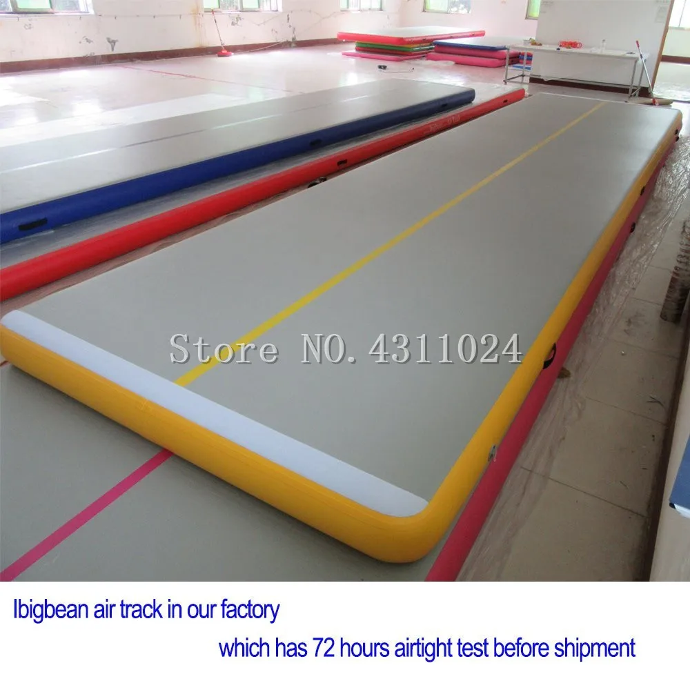 Free Shipping 4*1*0.1m Gymnastic Air Track Tumbling Mat with Free Pump for Home Use, Cheerleading, Water, Park and Beach