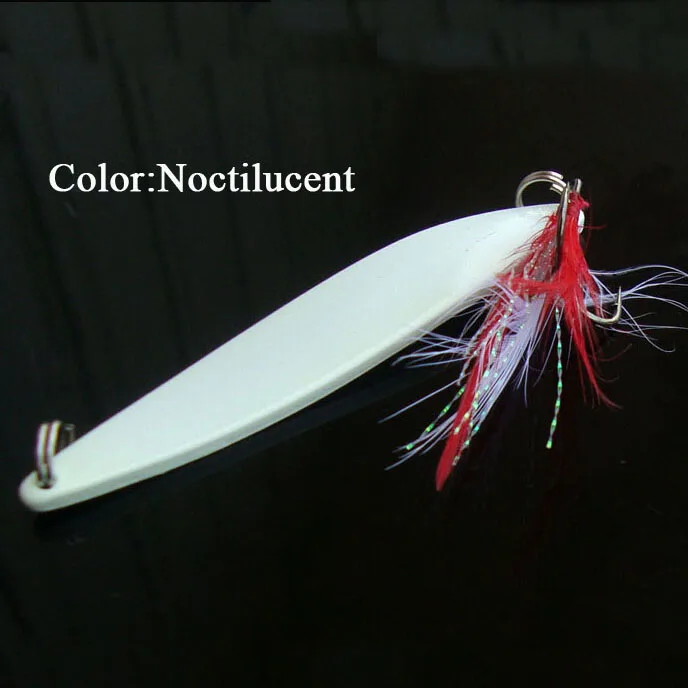 silver noctilucent metal spoon lure 25g/30g salmon lure fishing bait fishing equipment swimbait bass lure