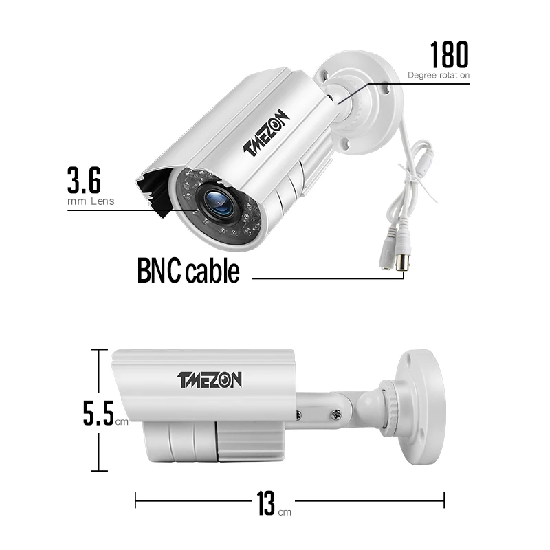 TMEZON 7 Inch Video Door Phone Intercom Doorbell Home Security System Door Speaker Call Panel+7 inch Monitor +1080P Camera