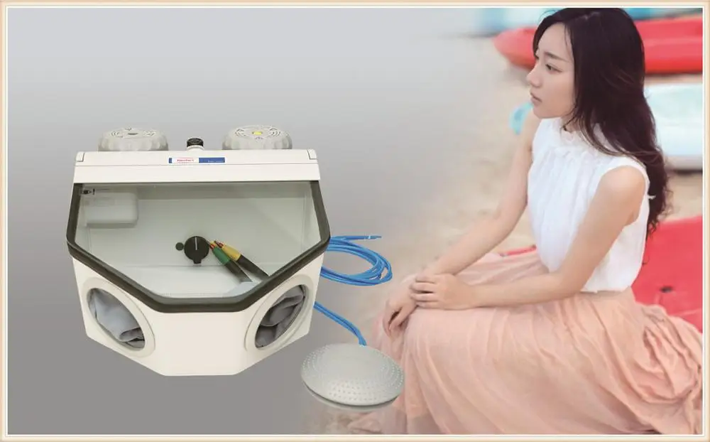 

Jewelry Deburring Tools 220V Sandblaster Machine with 2 pens Dental Sandblasting Equipment