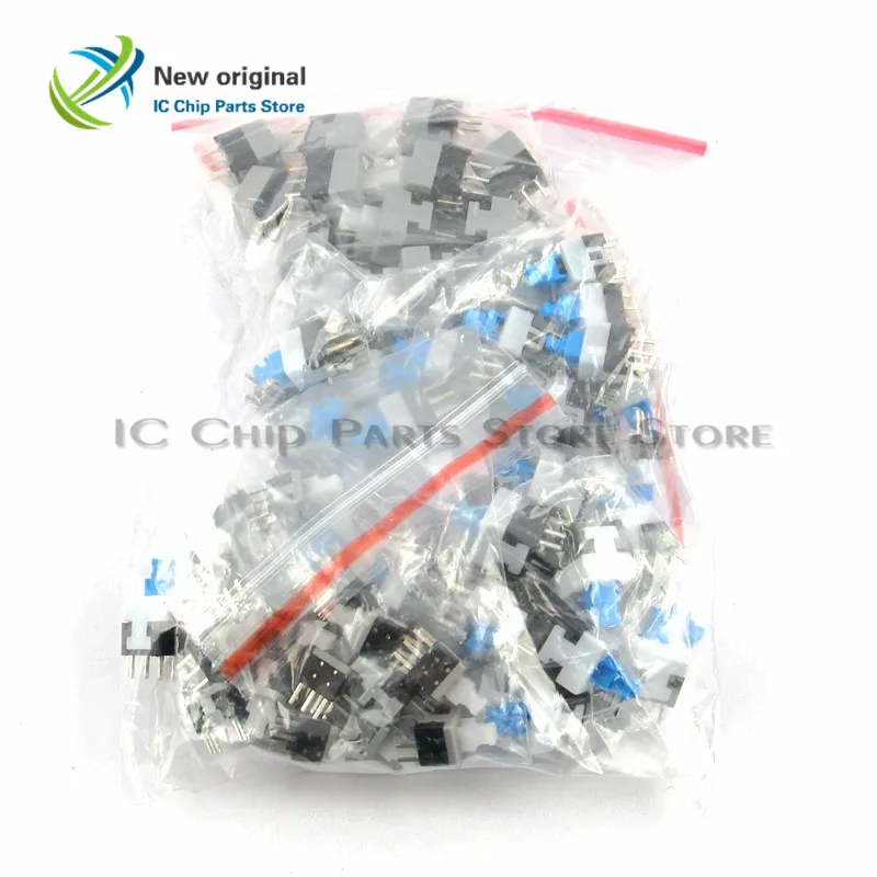 

Self-locking switch 5.8*5.8 7*7 8*8 8.5*8.5MM Double row 4 kinds A total of 80 Button switch Sample package