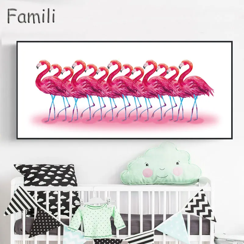 

Abstract Flamingo canvas Painting On Canvas Pink Bird Painting For Wall Decoration Flamingos Painting For Living Room
