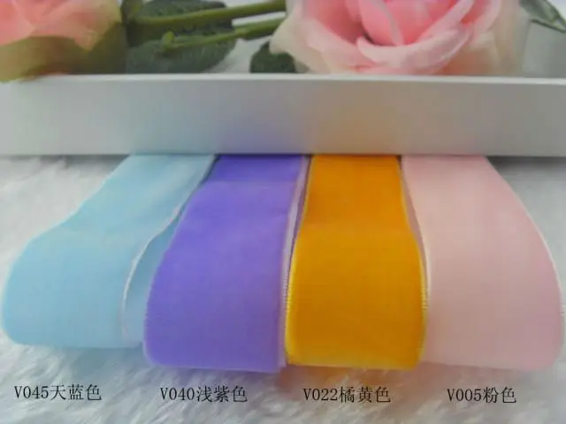 velvet ribbon 5/8 inch ,16mm width, 25yds/roll, many colors, Pink / Red / Blue / Purple / Yellow / White / Black / Brown / Grey