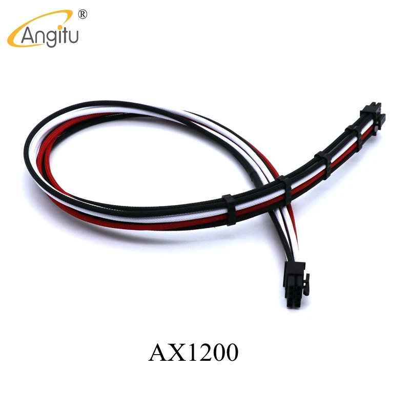 Agitu Premium Sleeved Corsair AX1200 psu Modular Power Cable Kit 1X24pin MB, 1X8Pin CPU, 2X8Pin GPU-450MM