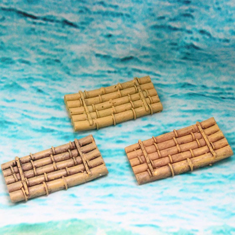 500pcs Resin Fairy Garden Mini Bamboo Raft Miniature Fairy Garden Decorations Micro Landscape Accessories Craft ZA6754