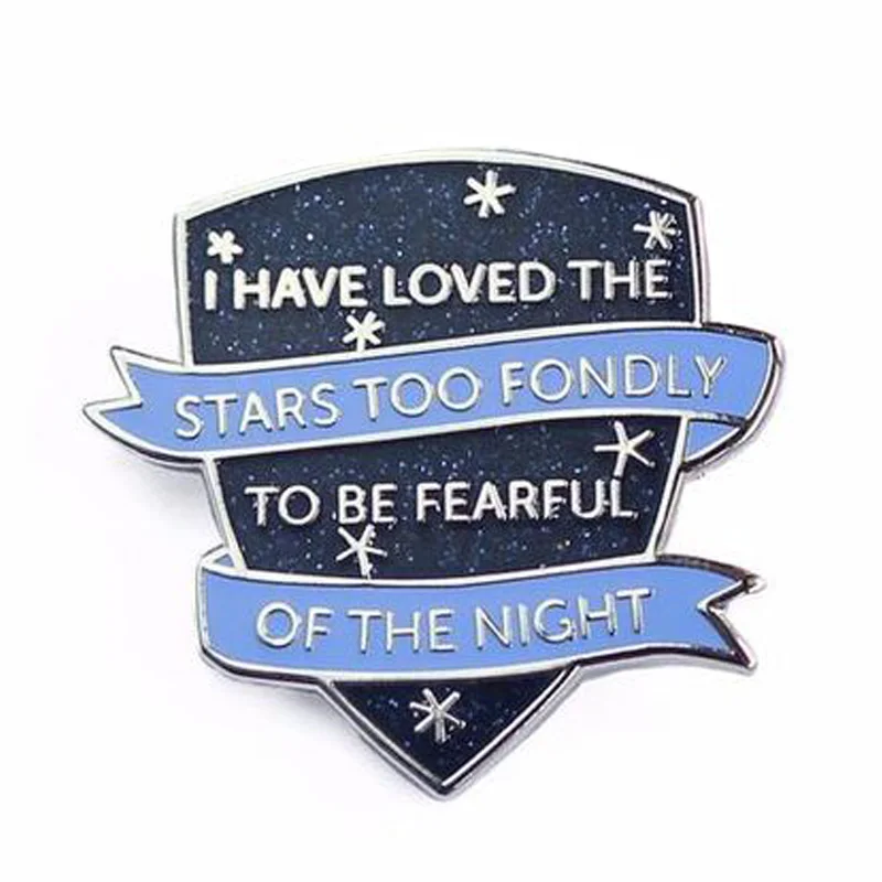 Motto astronoma emaliowana szpilka