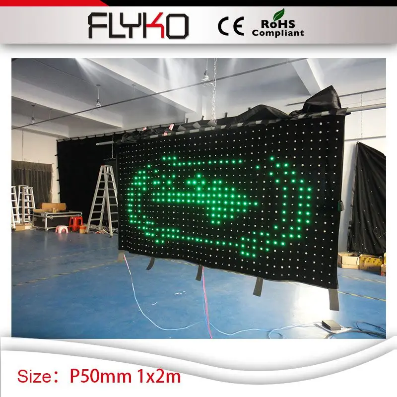 LED spacing curtains LED Video curtain stage show wedding party lighting P50mm 1m by 2m