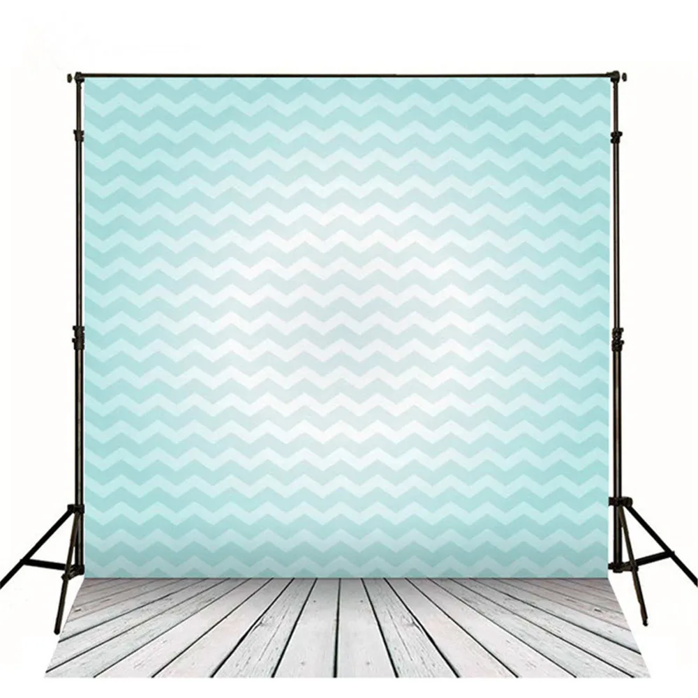 

Light Blue Chevron Backdrops for Photography Newborn Baby Studio Photoshoot Props Children Birthday Photo Background Wood Floor