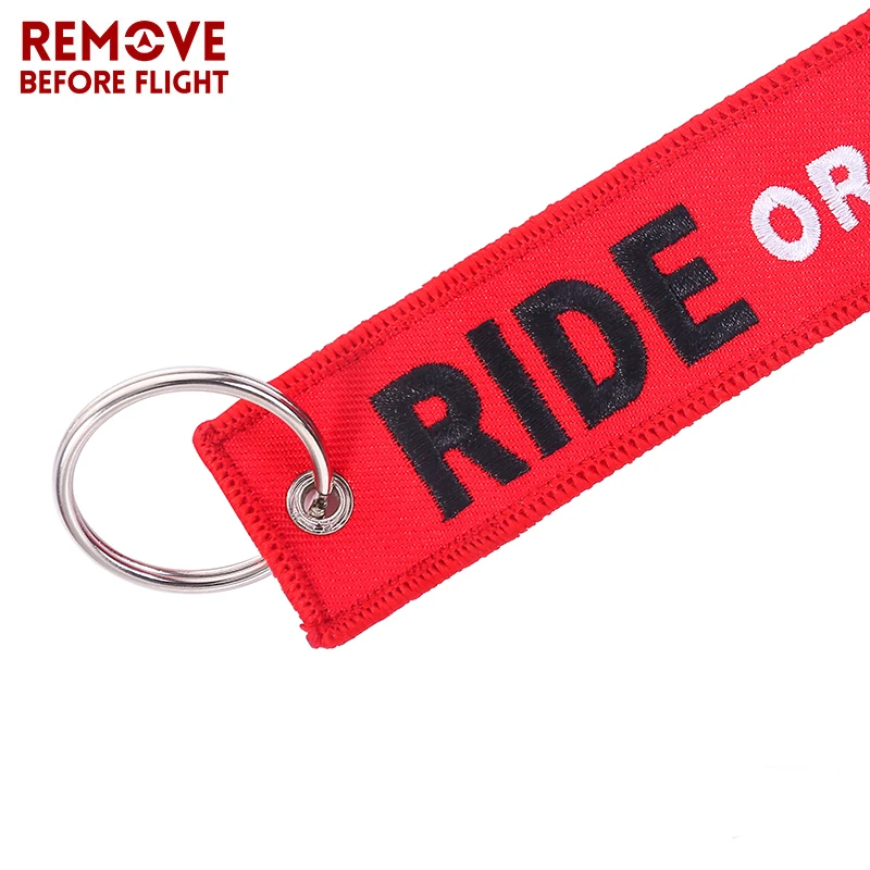 3PCS RIDE OR DIE Keychain for Motorcycle Fashion Key Rings Embroidery Key Tag llavero Car Parts and Accessories Wholesale Tags