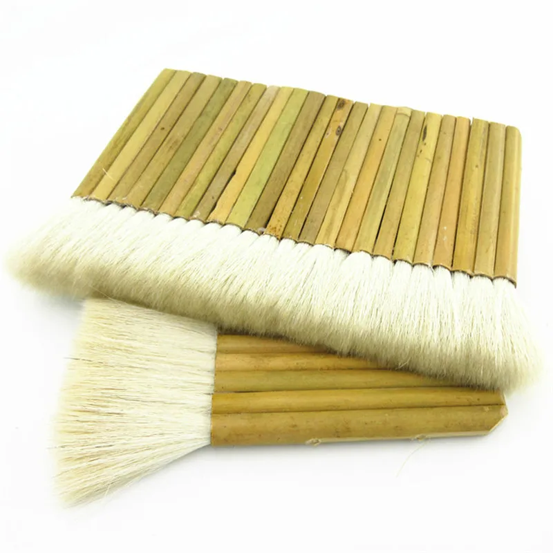 High-quality Wool Brushes Bamboo Handle Plate Paste Oil Watercolor Painting Brush Mounting 12/24/30 Joint Brush Long Woolen Hair