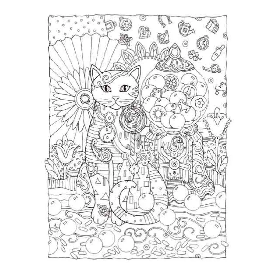 Creative Cats antistress coloring book for adults Relieve Stress art Painting Drawing Graffiti colouring book