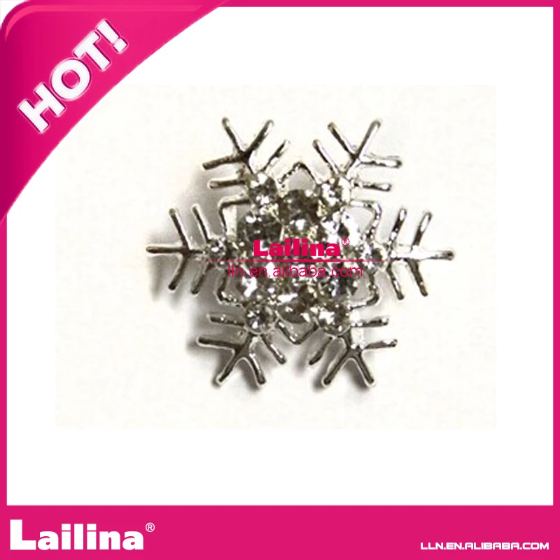 26mm high quality rhinestone christmas snowflake buttons