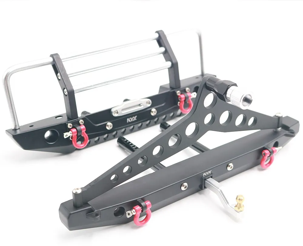 

KYX Racing Alloy Front Rear Bumper Set Upgrades Parts Accessorie for 1/10 RC Crawler Car Axial SCX10 II 90046 Traxxas TRX-4 TRX4