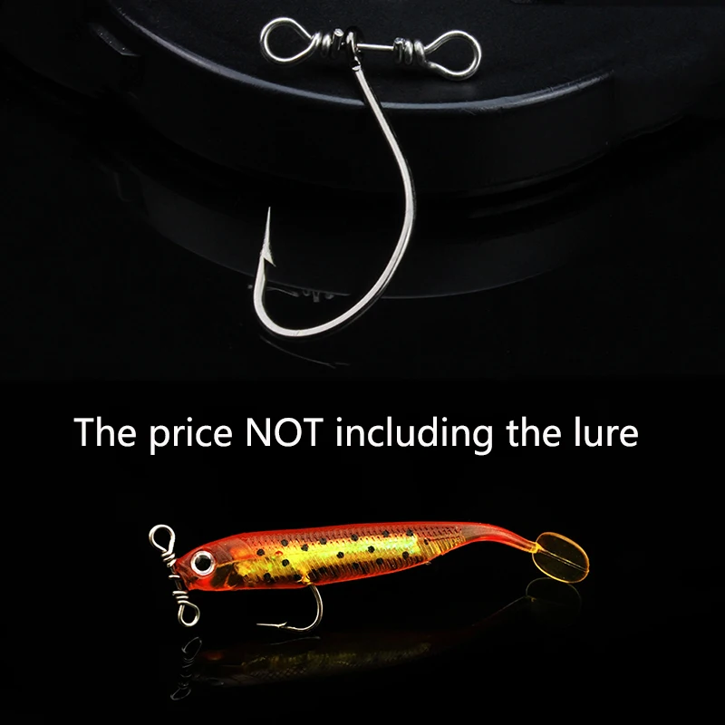 OUTKIT 10pcs Down Shot Rig Hook Single Crank Fishing Hook High Carbon Steel Sharped Fishhooks For Soft Lure Bass With Balance