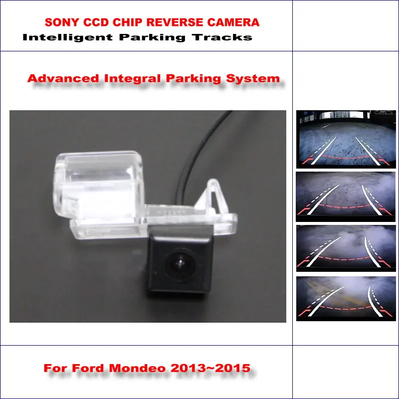 

For Ford Mondeo 2013-2015 Car Rear Camera Intelligent Parking Tracks Reverse Back HD CCD SONY NTSC RCA AUX CAM