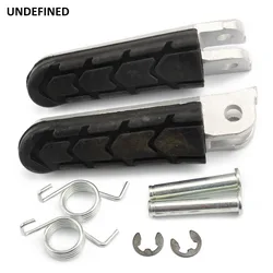 Motorcycle Front Foot Pegs Footrests Black Pedals For Honda CB250 CBR600F CB600F NC700 Hornet 250 600 Aluminum Rubber