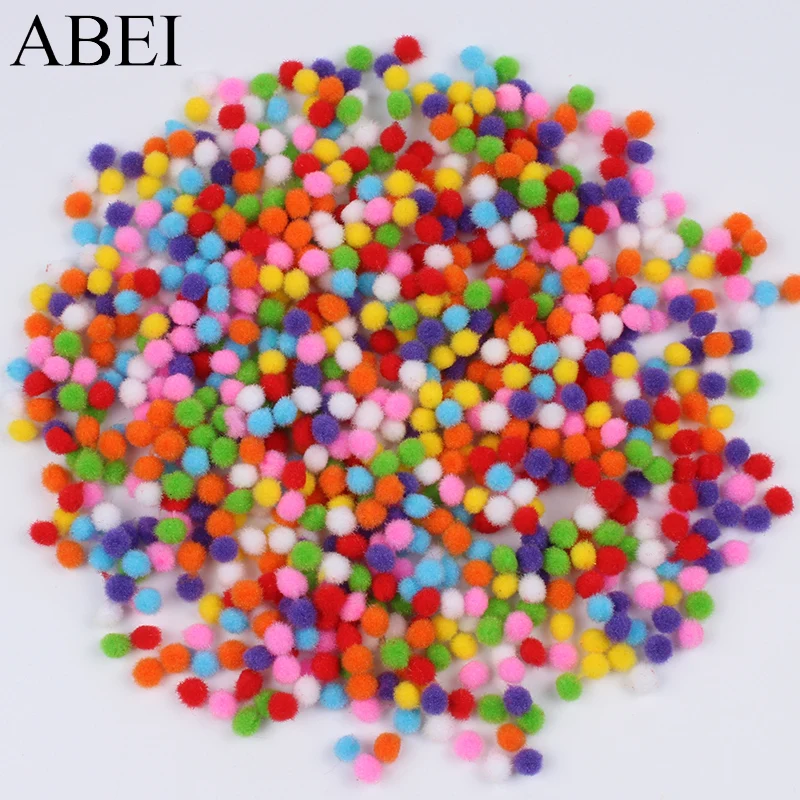 2000pcs/Lot 6mm Mix Colors Pompom Ball Soft Fluffy Furball Wedding Christmas Home Party Decoration Kids DIY Handmade Project