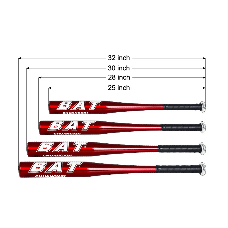 High Strenght Training Softball Baseball Bat Stick Aluminum Baseball Bat Hard Ball 20 25 28 30 32 inch Black Silvery Blue Red