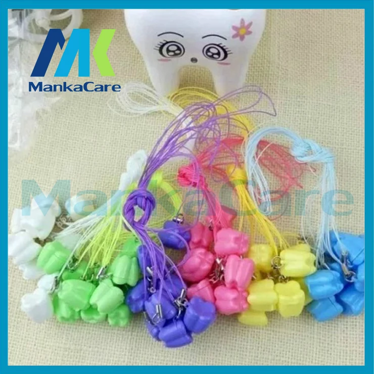 100 Pcs / set Plastic dental milk teeth box baby tooth Deciduous Teeth Holder Multi Color Milk tooth box Milk teeth case pendant