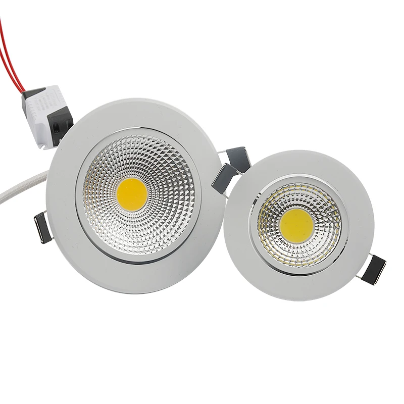 Oprawa LED typu Downlight Super Heldere Verzonken LED oprawa punktowa COB 5 W 7 W 9 W 12 W reflektor LED dekoracyjna lampa plafonowa AC/DC 12 V