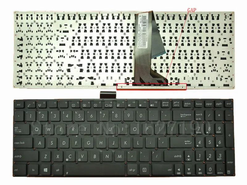 

US Layout Replacement Laptop Keyeboard FOR ASUS S56 K56 BLACK(Without FRAME,Without Foil,For Win8)