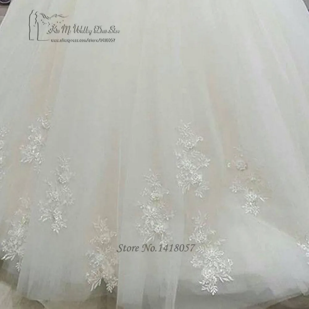 빈티지 공주 웨딩 드레스 2017 레이스 웨딩 드레스 하프 슬리브 Vestidos 드 Noivas 볼 가운 신부 드레스 Abiti Da Sposa