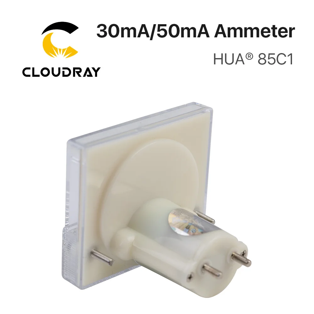 Cloudray 30mA 50mA Ammeter HUA 85C1 DC 0-30mA 0-50mA Analog Amp Panel Meter Current for CO2 Laser Engraving Cutting Machine