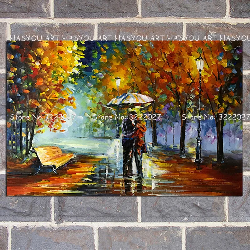 

HASYOU 100% hand painted oil painting Home decoration high quality landscape knife painting pictures