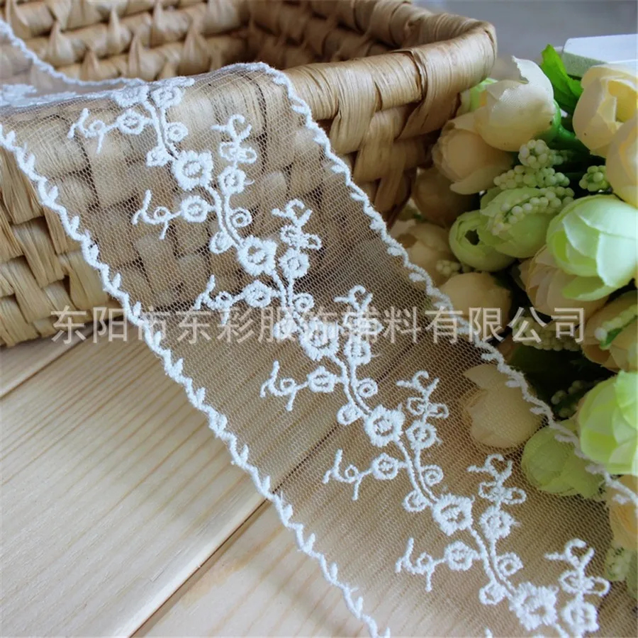 

15yards*6.3cm High Quality White Lace Ribbon for Decoration Embroidery Lace for DIY Sewing Crafts Wedding Dressing Accessories