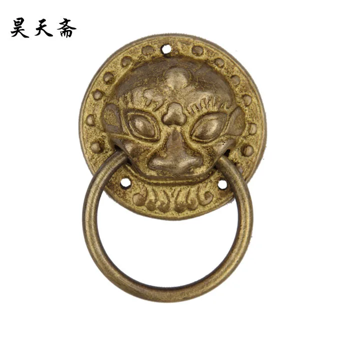 [Haotian vegetarian] antique copper beast handle / antique copper fittings HTA-0029