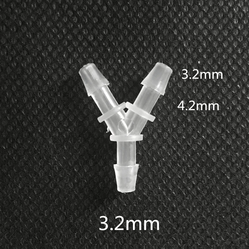 5Pcs/Pack 2.4mm-15.8mm Plastic 3 Ways Hose Joiner Y Connector Adapter
