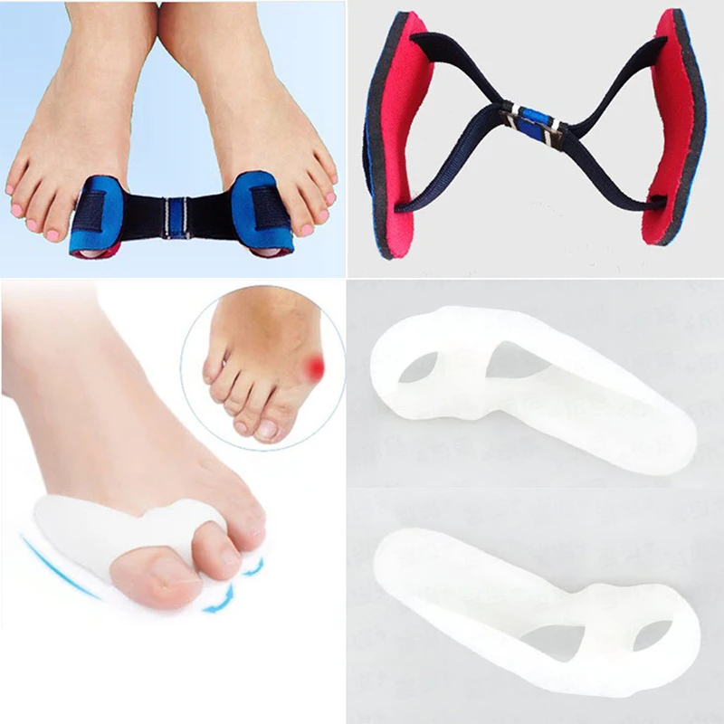 Gel Bunion Guard Corrector &Massager kiT 5 PCS Hallux Valgus & Bunion Patches Toe Pillow Spacers Separators Pies For Foot Care