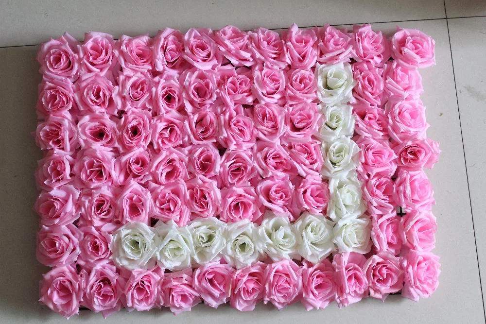 

SPR Free Shipping LOVE Artificial silk rose flower wall wedding background lawn/pillar flower home market decoration