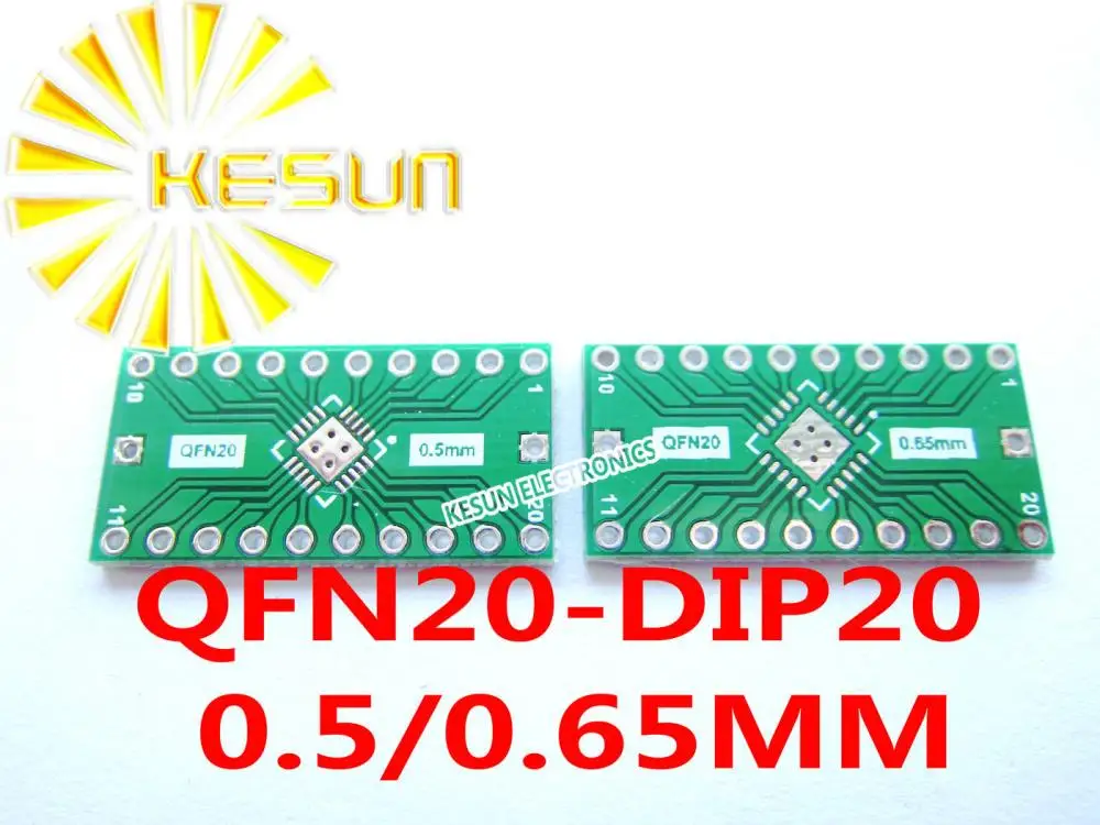 

100PCS QFN20 turn DIP20 0.5/0.65MM Pitch IC adapter Socket / Adapter plate PCB LFCSP20 Connector