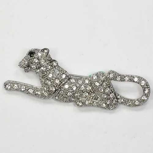 

60pcs/lot Mixed Color (Can Notes Color) Wholesale Jaguar Panther Brooch Rhinestone Fashion Pin brooches Jewelry gift C101692