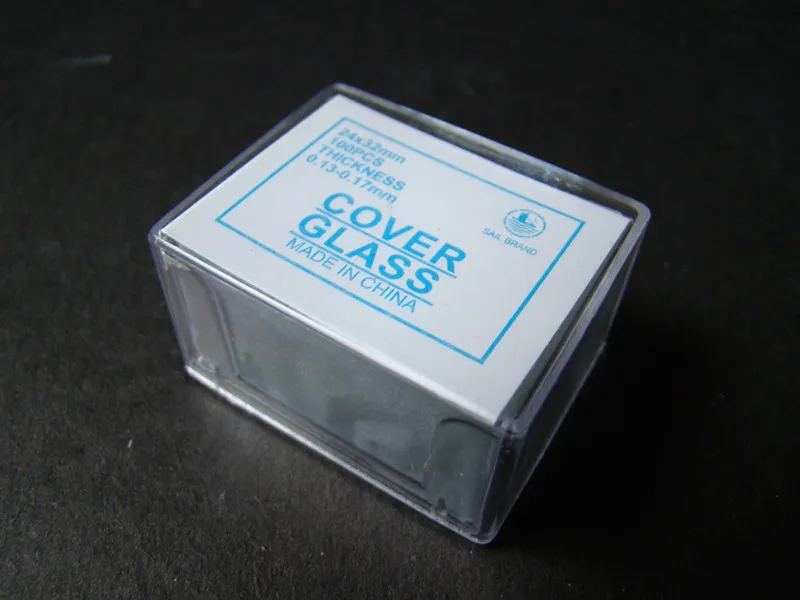 1000 pces ópticos 24mm x 32mm de vidro biomicroscope microscópio biológico slides em branco da capa da corrediça de vidro para estudantes da escola do laboratório