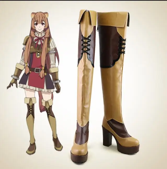 the rising of the shield hero Tate no Yuusha no Nariagari Anime boots Raphtalia Cosplay Shoes