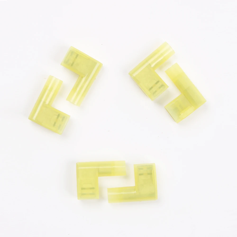 DIANQI Terminals FLDNY5.5-250 Nylon brass Flag Female Terminal insulated WIRE CONNECTORS 20PCS AWG12-10 4-6mm2 FLDNY