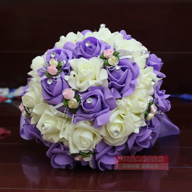 

Free shipping Korean wedding bride holding flowers simulation Rose upscale wedding wedding props wholesale wedding bouquet