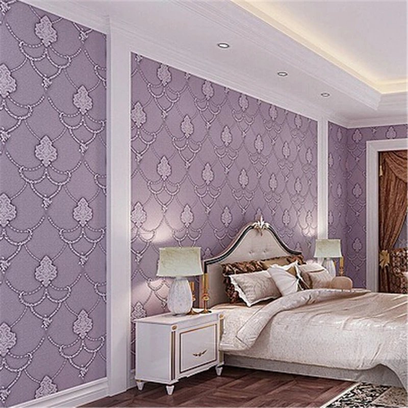 

beibehang papel de parede Non Flocking Europea 3d Floral Pattern Damask Wall covering Minimalist Modern Style Wallpaper