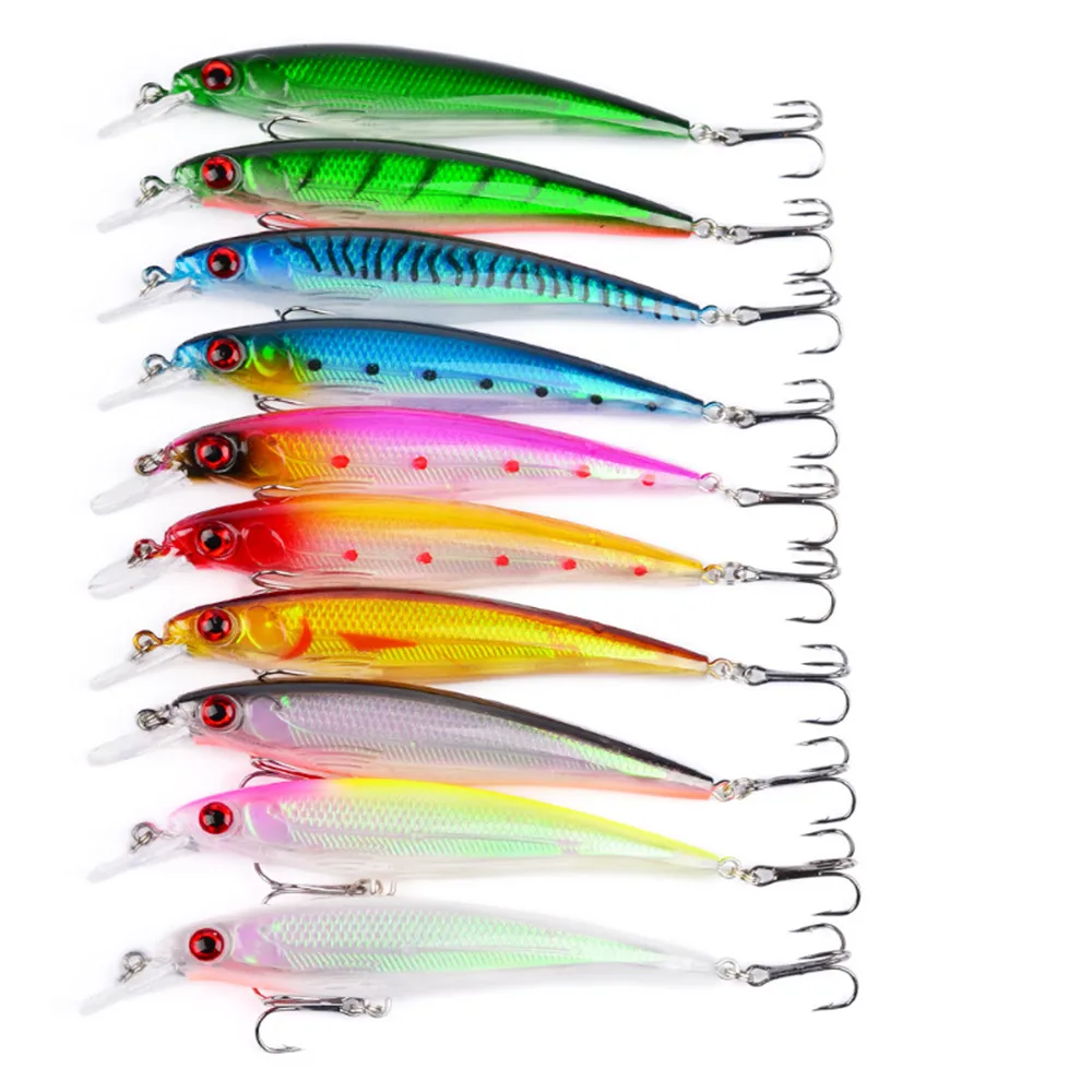 1pcs Minnow Fishing Lure 13g/11cm Laser Hard Baits Artificial Wobblers Crankbait Bass Carp Fishing Tackle 10 Colors Available