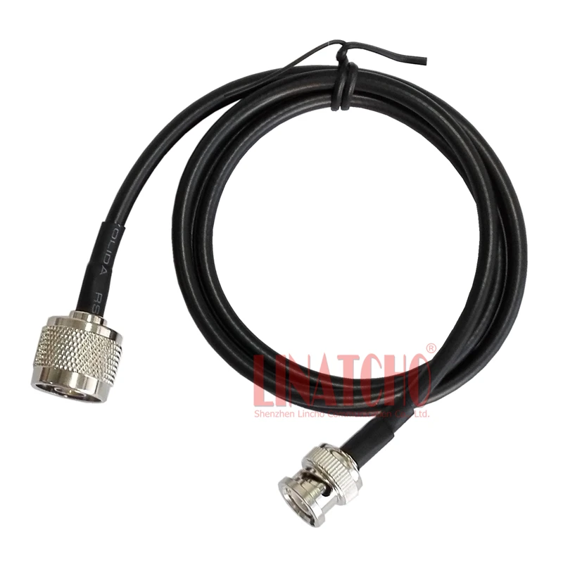 1 Meter 50ohm Coaxial RG58U Antenna Extension Jumper Cable N Male to BNC Male Connector