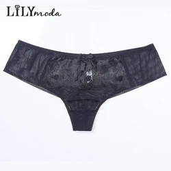 Sexy Hot Women T Back ThongsSeamless Embroidery Transparent Briefs T pants Ladies Panties Underwear Temptation Summer Lingerie