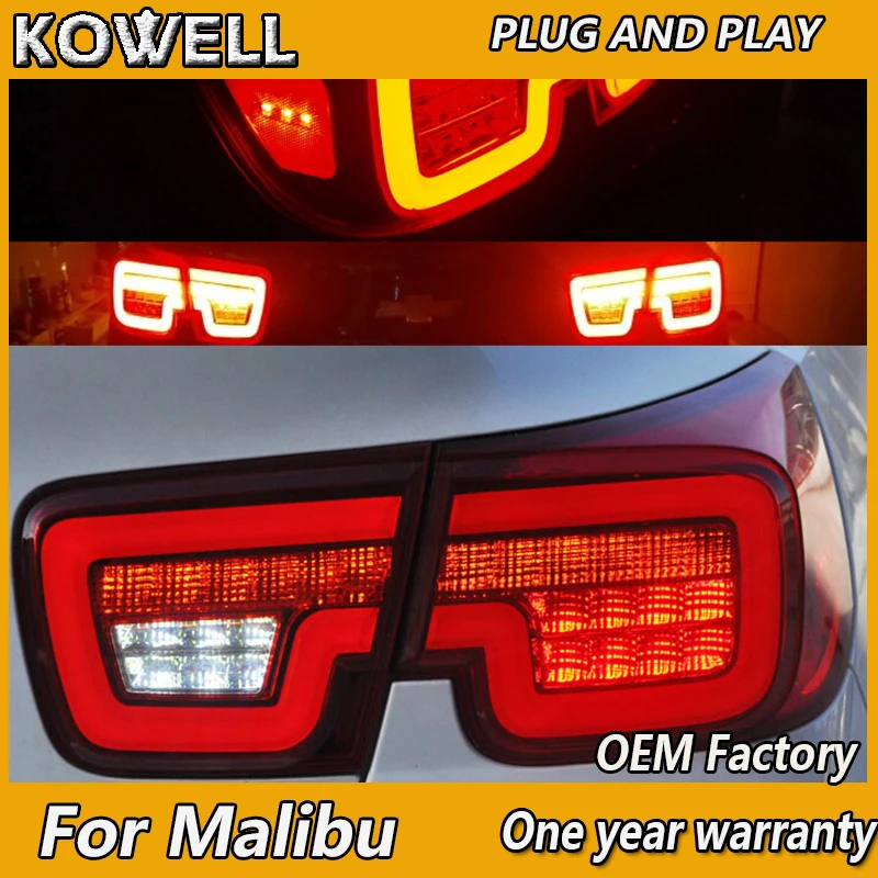 

KOWELL Car Styling for Malibu Tail Lights 2011 2012-2015 Malibu LED Tail light Rear Lamp LED DRL+Brake+Park+Signal Stop Lamp