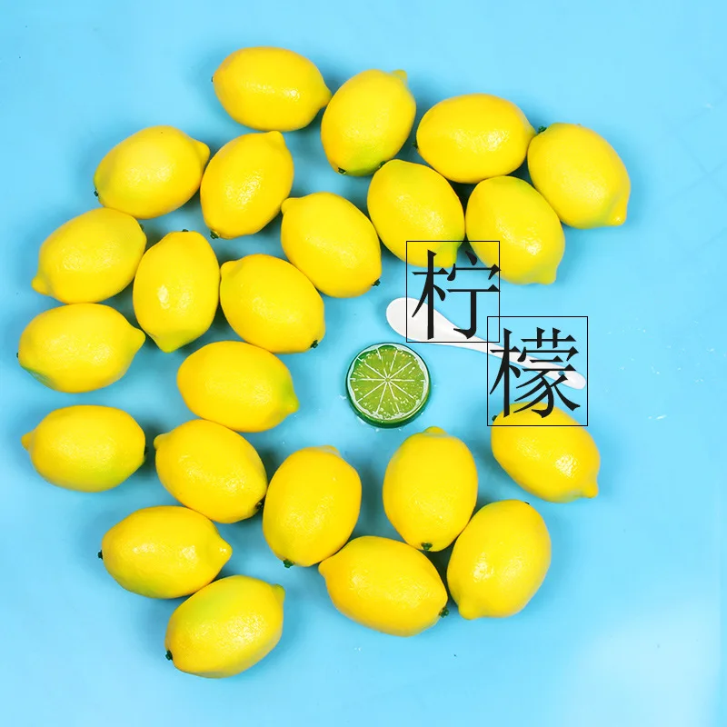 

Yellow Green Simulation Lemon Fake Fruit Model DIY Decoration Wedding Party Home Suitable for Photo Photography Background Props