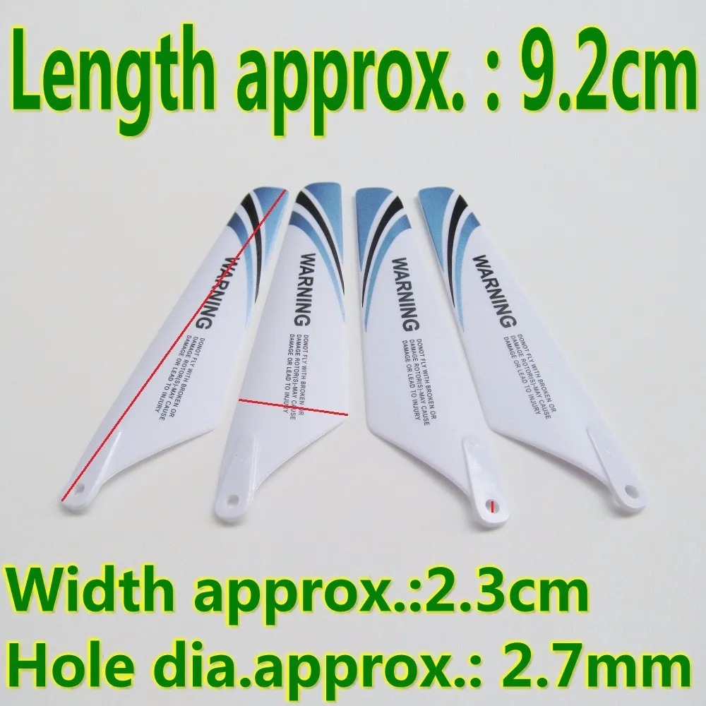 8pcs 3color options Main Blades Propellers Props 4A+4B Syma S107 S107G For R/C Mini Helicopter Rc Spare Parts