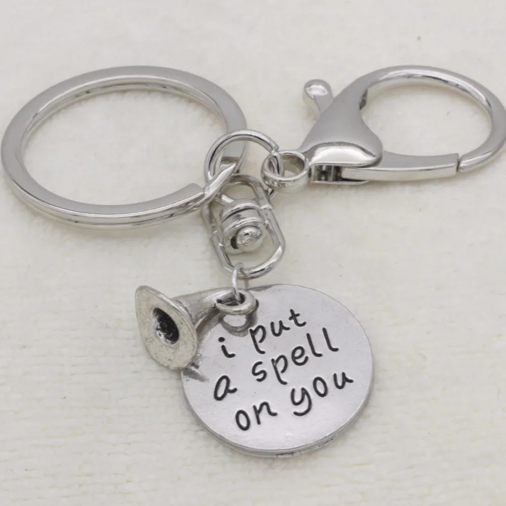 Friend ship Key Chain magic hat Key Ring I put a spell on you Jewelry Key Holder K044